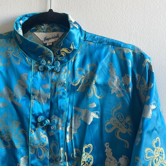 Vintage Blue Kimono Top Large - Picture 3 of 6